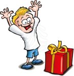 cartoon-of-excited-kid-receiving-a-gift-isolated-clipart-83383871